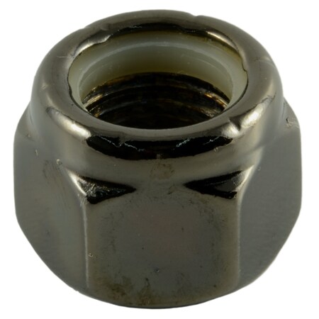 Midwest Fastener Nylon Insert Lock Nut, 1/2"-20, Steel, Black Chrome, 3 PK 34136